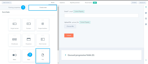 HubSpot form