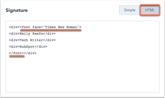 hubspot SIGNATURE FONT