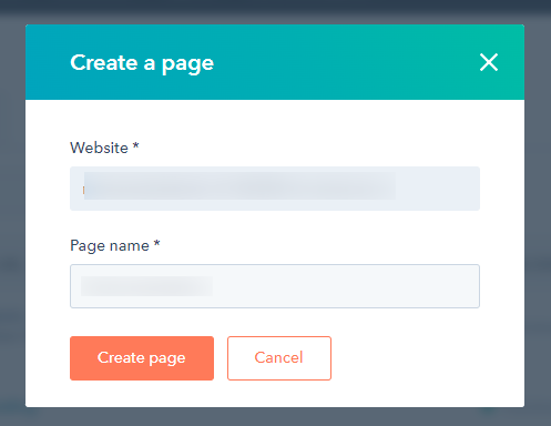 hubspot : create a page 
