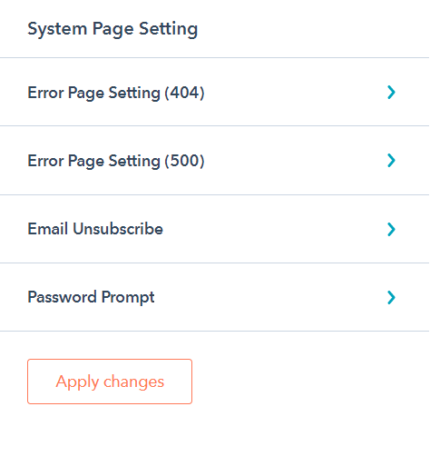 System Page Setting