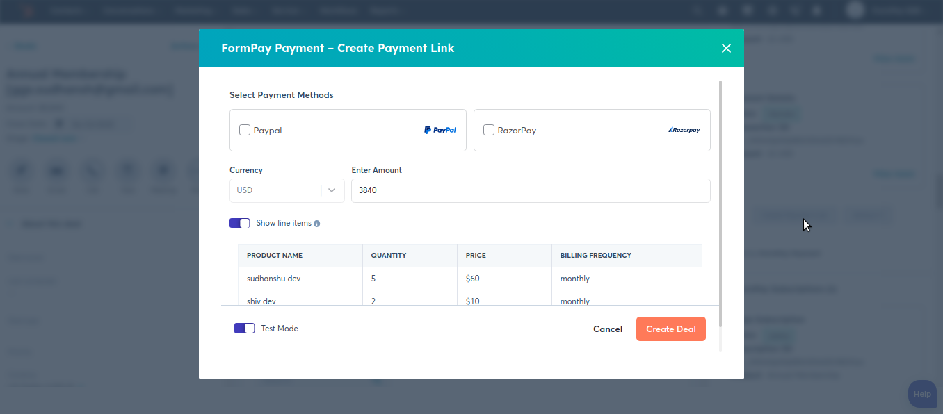 create payment link 