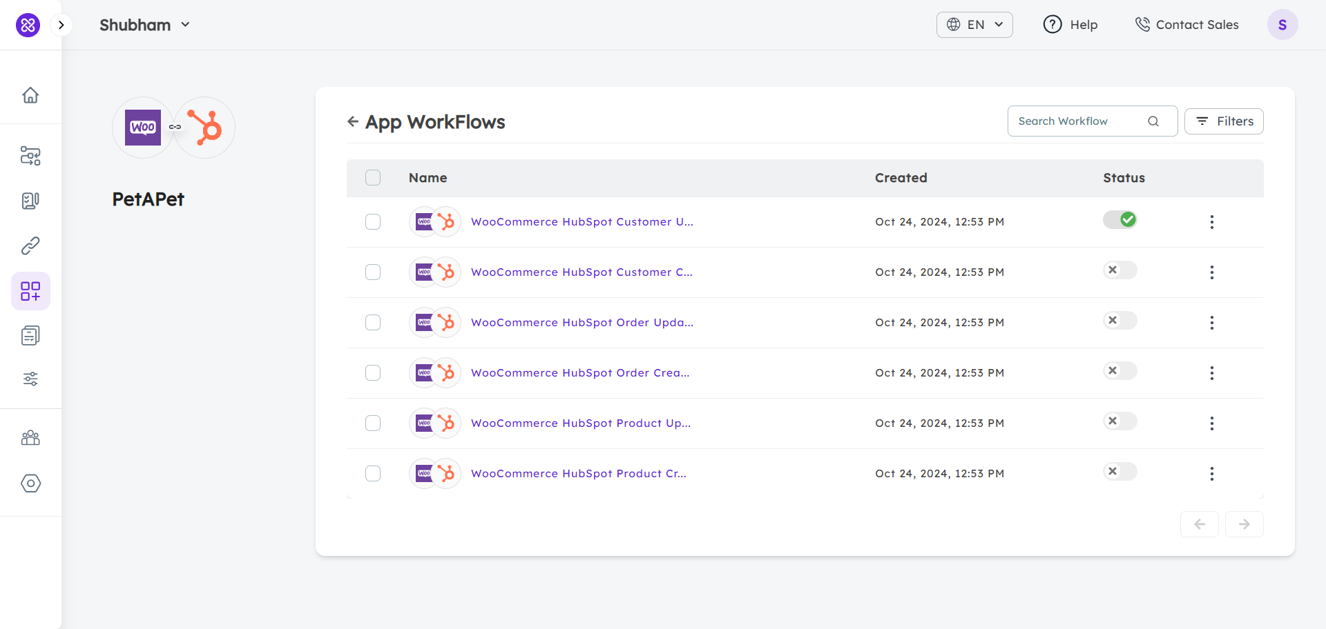 app workflow templates - woocommerce