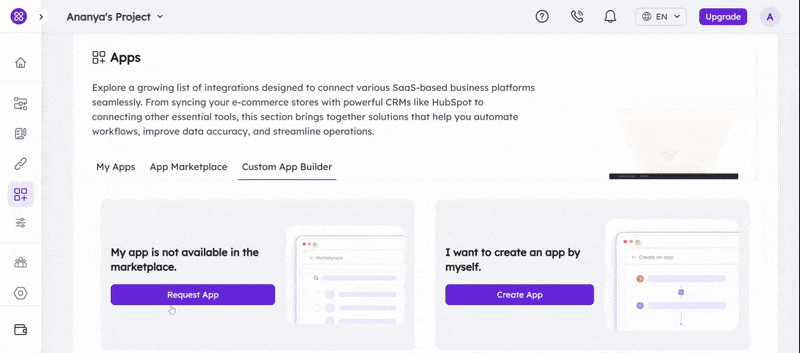 mwb connect request an app